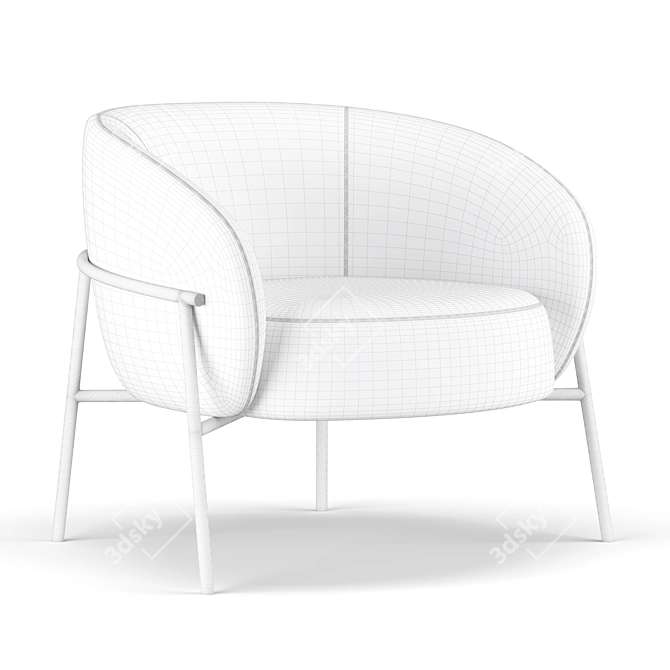 Luxury Comfort: Rimo Armchair 3D model image 3