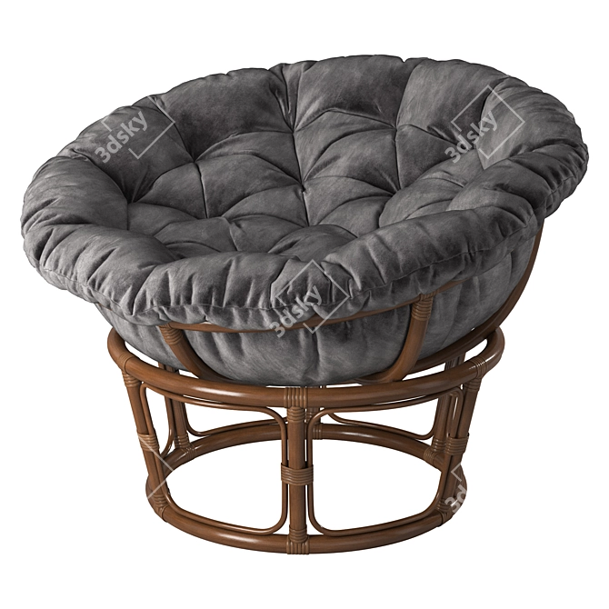 Title: Cozy Papasan Chair: Ultimate Comfort 3D model image 1