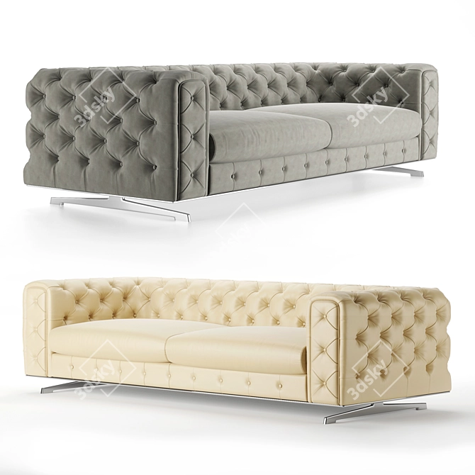 MaxDivani Ingrid: Elegant & Versatile Sofa 3D model image 2