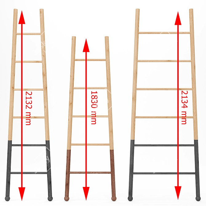 American-Made Decorative Ladders 3D model image 5
