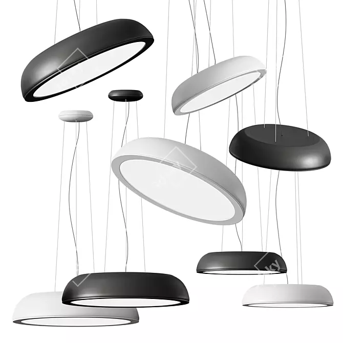 Reflexio Pendant Lamp - Sleek and Stylish Lighting Solution 3D model image 1