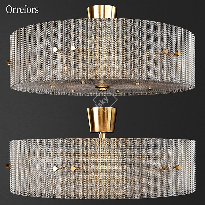 Elegant Orrefors Pendant Necklace 3D model image 1