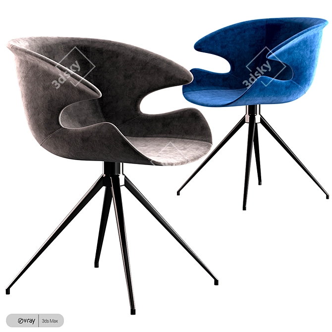 Modern Zuiver Mia Armchair 3D model image 1