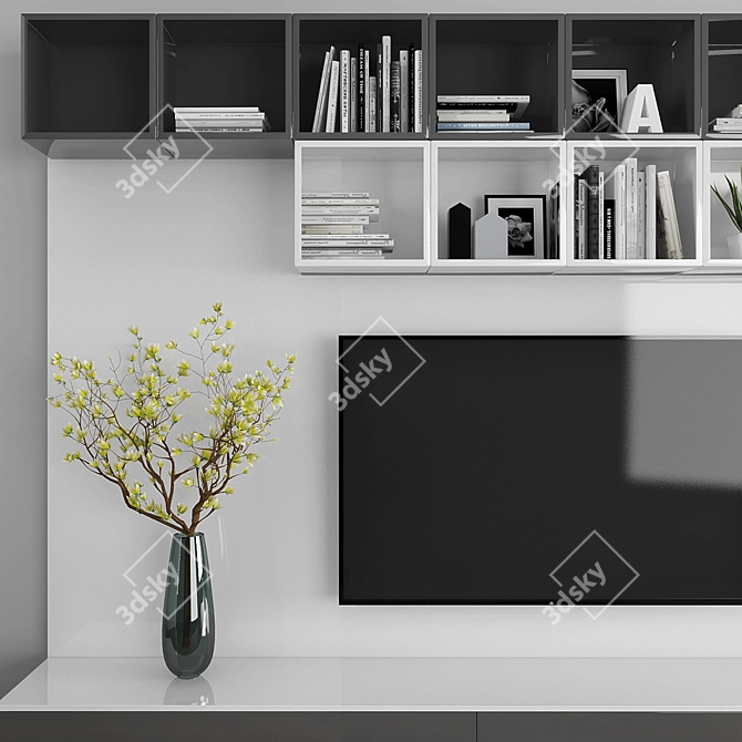 SleekTV Stand Set 3D model image 2