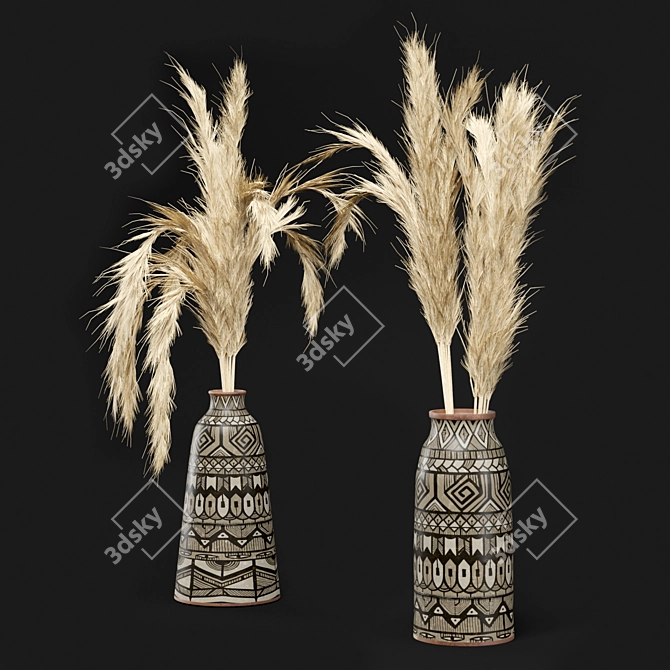 Pampas Fields: Dried Plant Set 3D model image 2