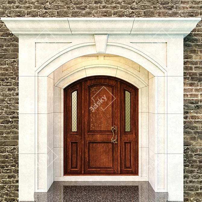 Polygon Entrance Set with Textures - Includes FBX, OBJ, MTL 3D model image 3