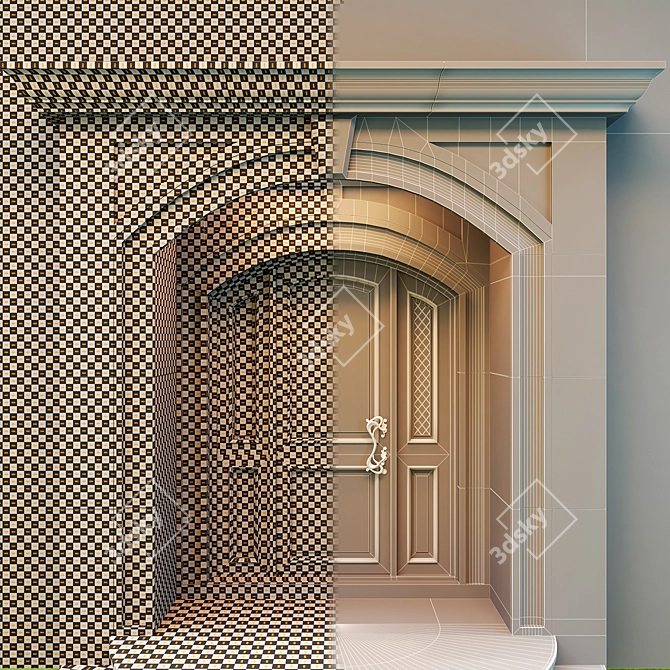 Polygon Entrance Set with Textures - Includes FBX, OBJ, MTL 3D model image 6