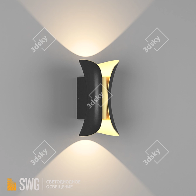 DesignLed GW-8610 Aluminum Wall Sconce 3D model image 1