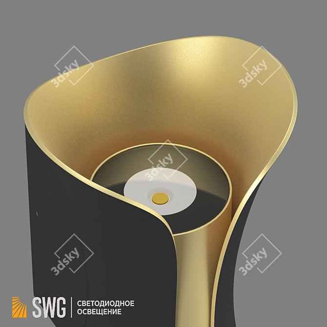 DesignLed GW-8610 Aluminum Wall Sconce 3D model image 2