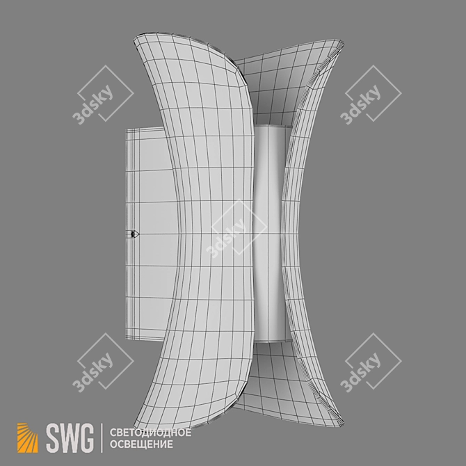 DesignLed GW-8610 Aluminum Wall Sconce 3D model image 3