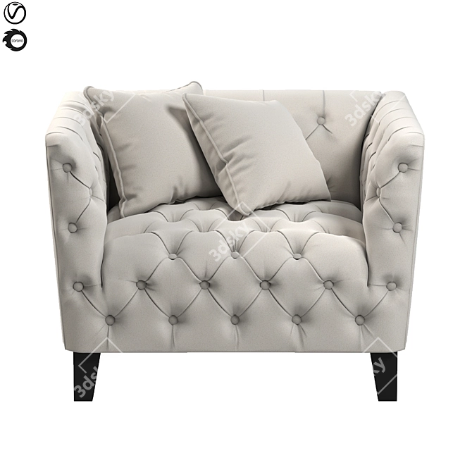 Opulent Eichholtz Jason Chair: Classic Elegance and Comfort 3D model image 1