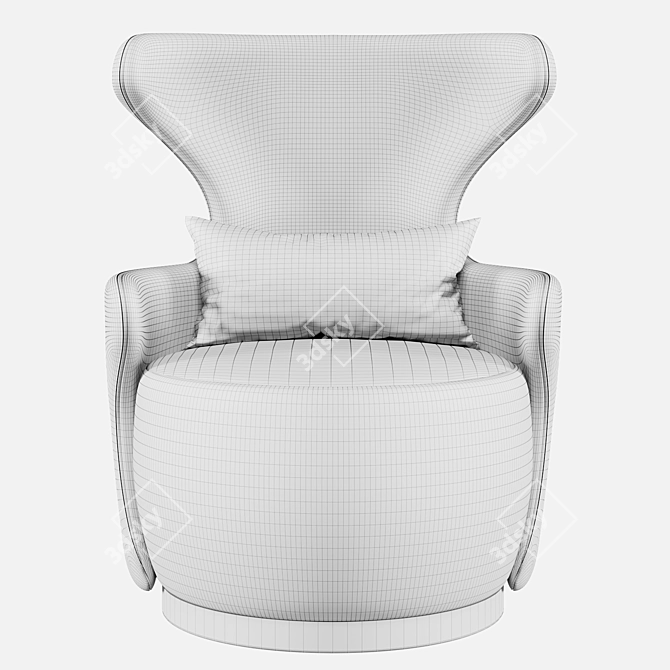 Elegant Stockholm Armchair: Comfort meets Style 3D model image 4