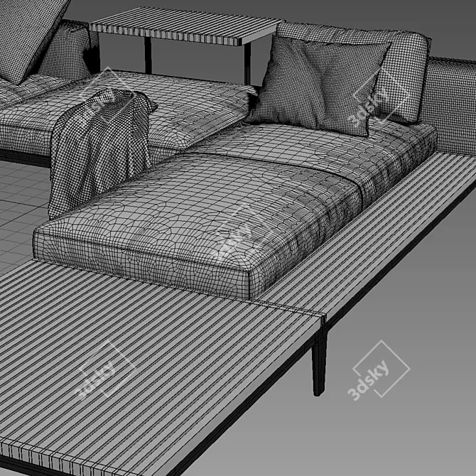 Gloster Grid: Stylish Modular Sofa 3D model image 3