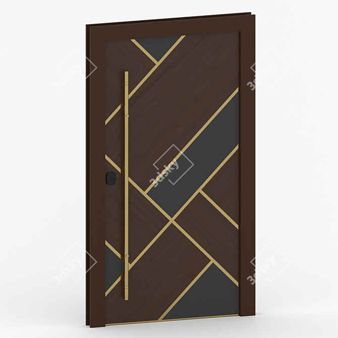 Elegant Entrance Door for Homes 3D model image 1