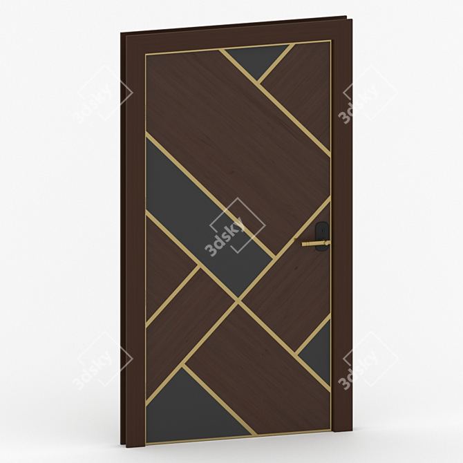 Elegant Entrance Door for Homes 3D model image 2