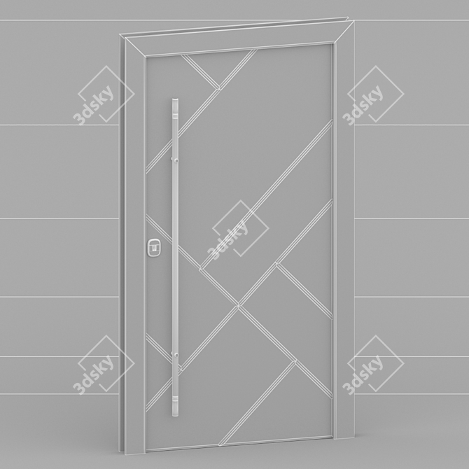 Elegant Entrance Door for Homes 3D model image 3