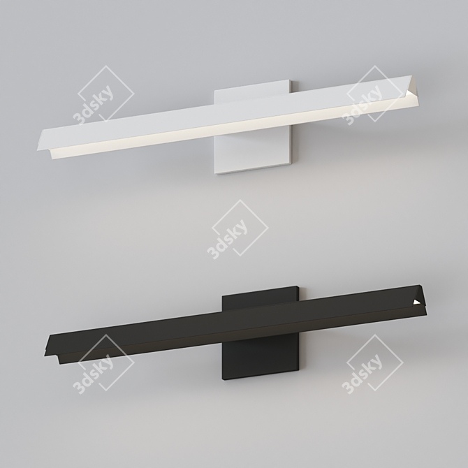 Sleek Galleria LED Wall Sconce 3D model image 1