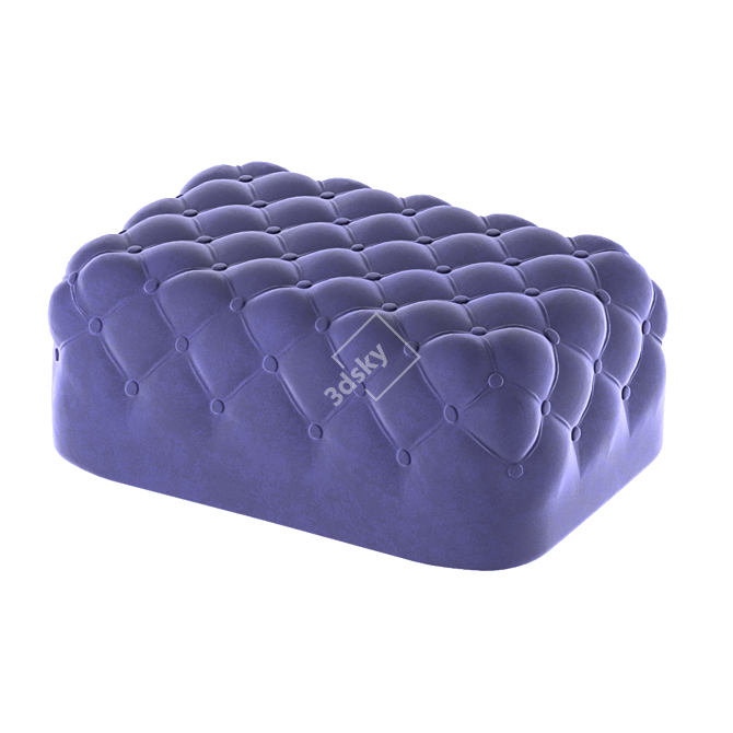 Carriage Tie Ottoman 3D model image 1