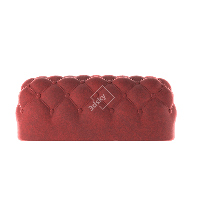 Carriage Tie Ottoman 3D model image 3