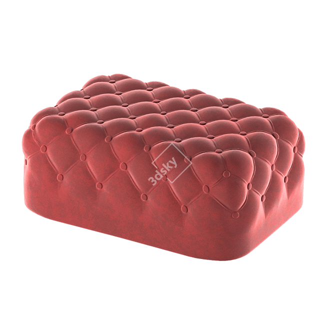 Carriage Tie Ottoman 3D model image 6