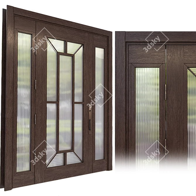  Rustic Elegance: Carrigan Canyon Door 3D model image 1