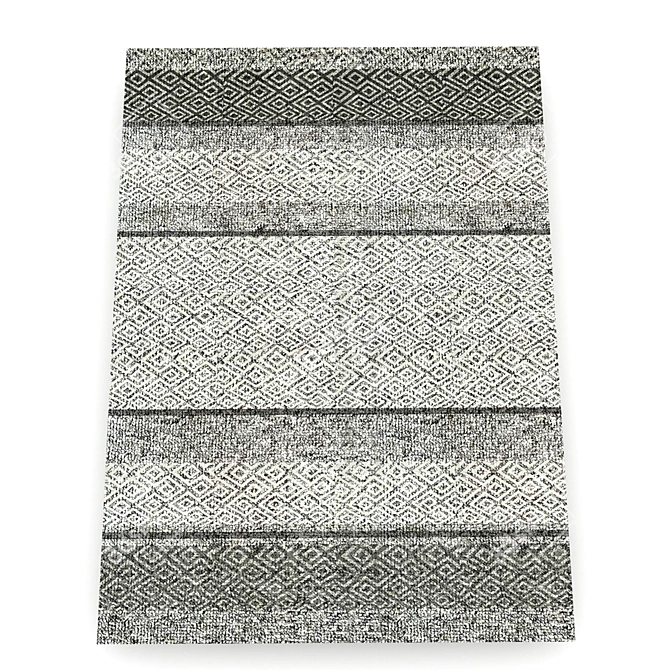 Neutral Gray Vintage Carpet 3D model image 3