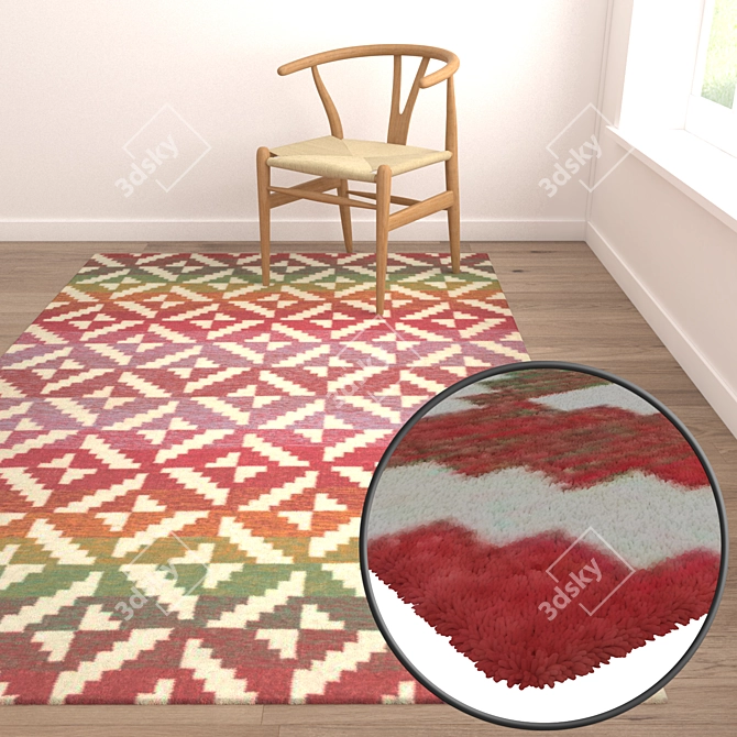 Luxury Carpet Set: High-Quality Textures 3D model image 5