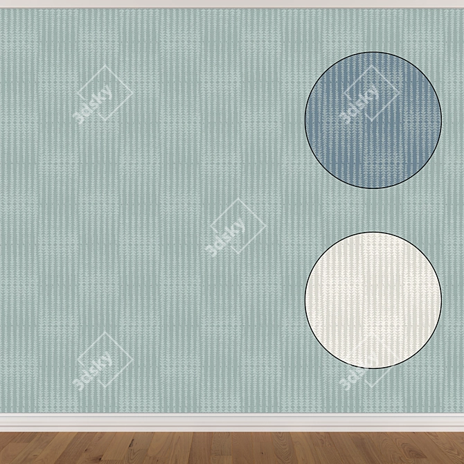 Seamless Wallpaper Set (3 Colors) 3D model image 1