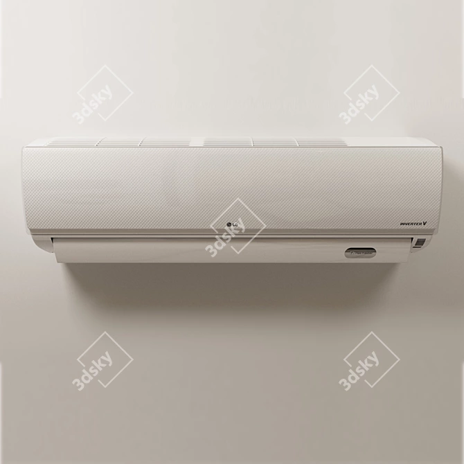 LG Air Conditioner Inverter V: High Detail 3D Model 3D model image 4