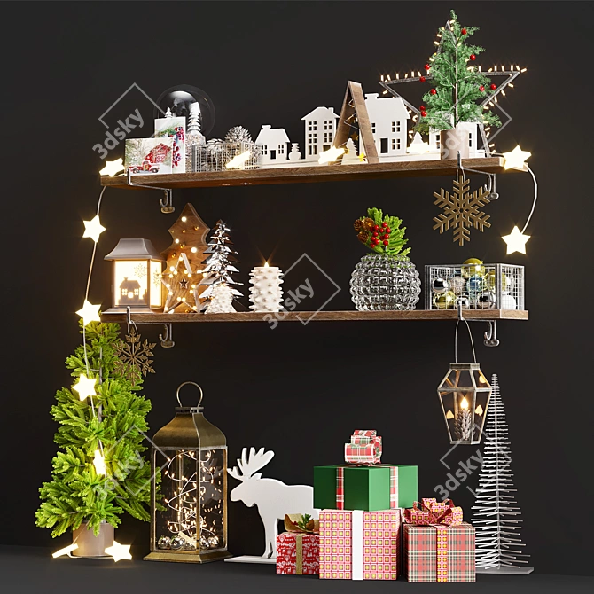 Festive Holiday Decor Set 3D model image 1