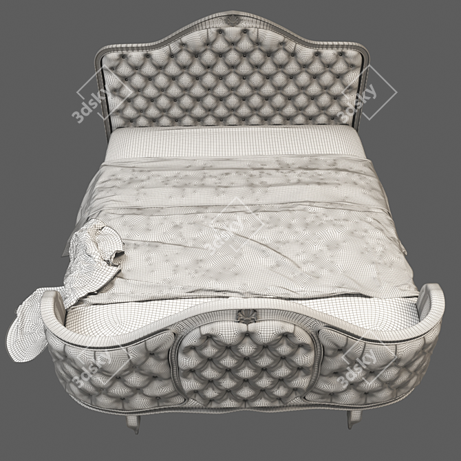 Elegant Dream Bed 3D model image 1