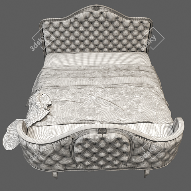 Elegant Dream Bed 3D model image 6