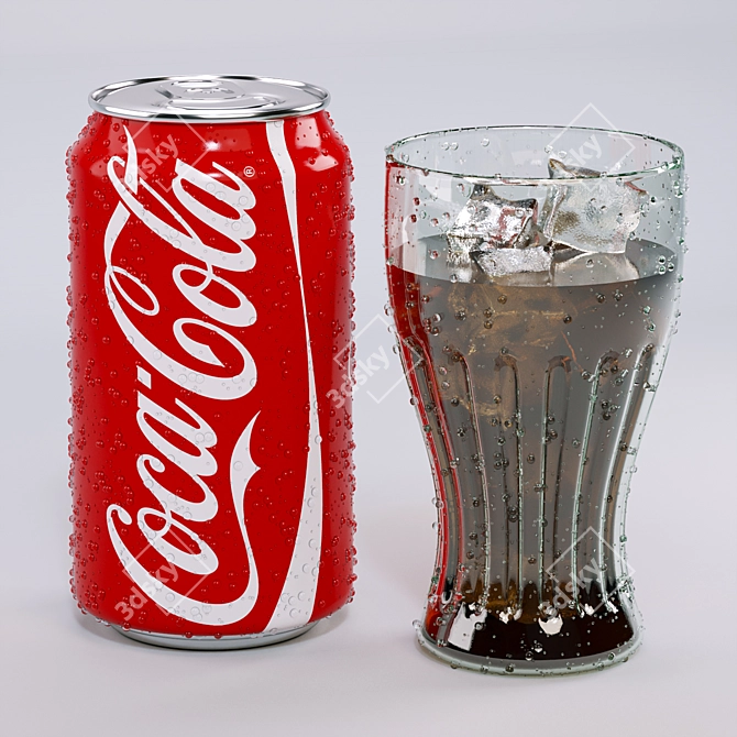 Classic Coca-Cola Bottle 3D model image 2