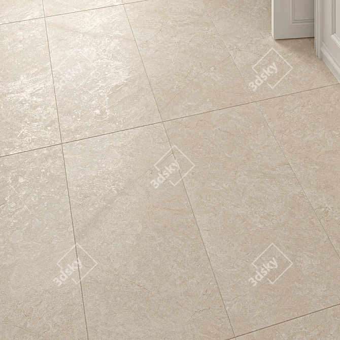 Royal Sand Ivory 120: Premium Stone Floor Tile 3D model image 2