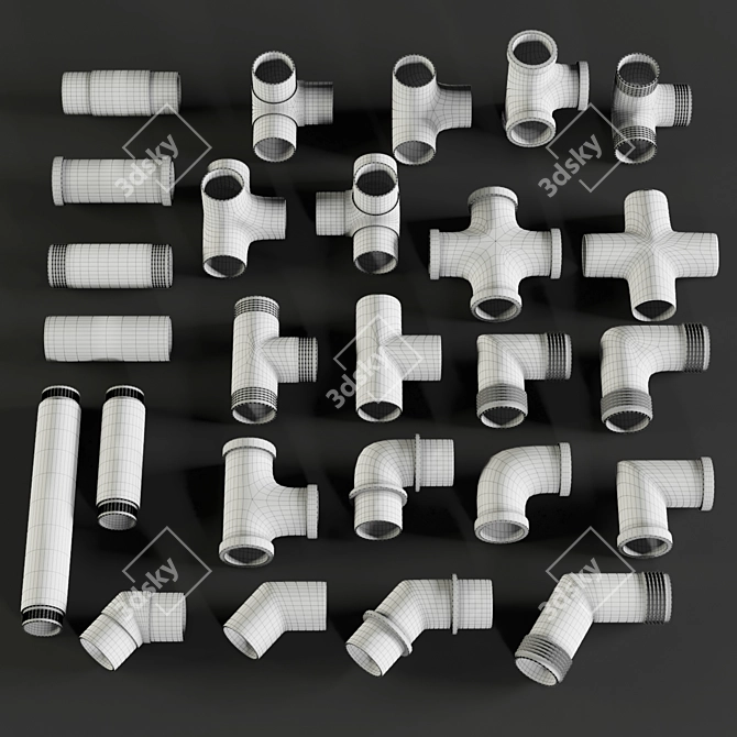 Durable Pipe Joints - Easy Installation 3D model image 4