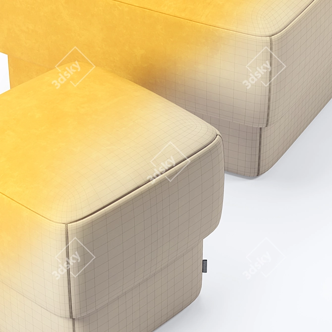 Contemporary Kate Pouf: Simple Elegance for Your Home 3D model image 3