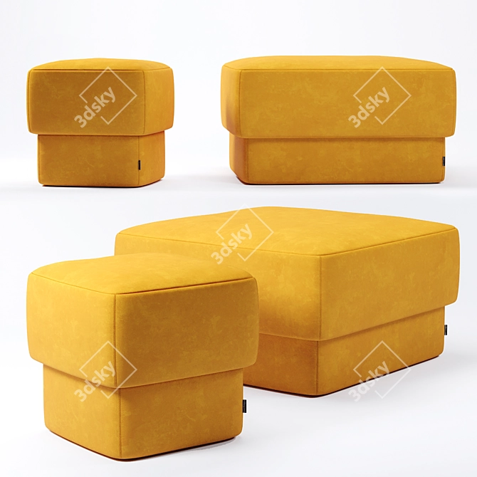Contemporary Kate Pouf: Simple Elegance for Your Home 3D model image 5