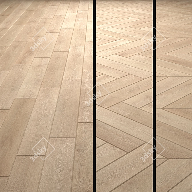 Versatile Oak Laminate Flooring 3D model image 1