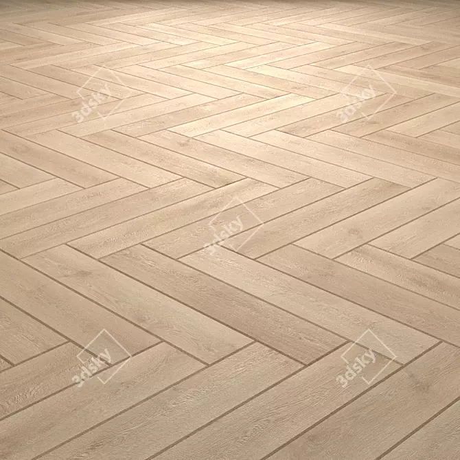 Versatile Oak Laminate Flooring 3D model image 3