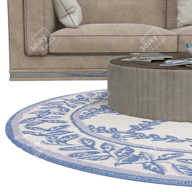 Premium Round Rugs | 22 Varieties 3D model image 2