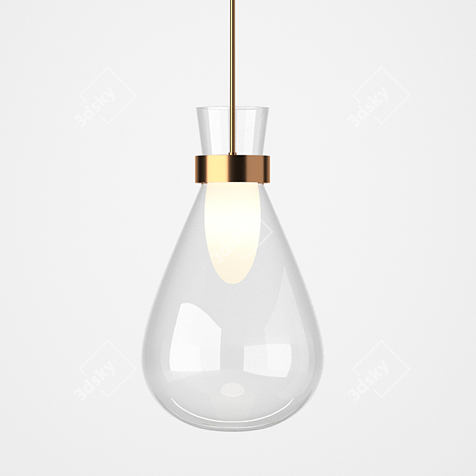 Sleek Pendant Lamp BEAT 3D model image 2