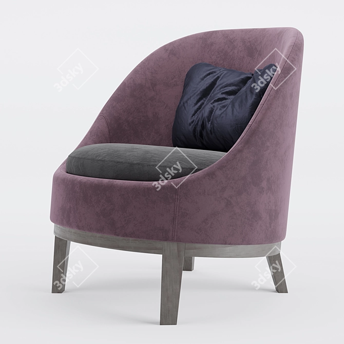 Elegant Belle Armchair: Luxurious Comfort 3D model image 3