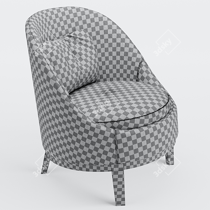 Elegant Belle Armchair: Luxurious Comfort 3D model image 5