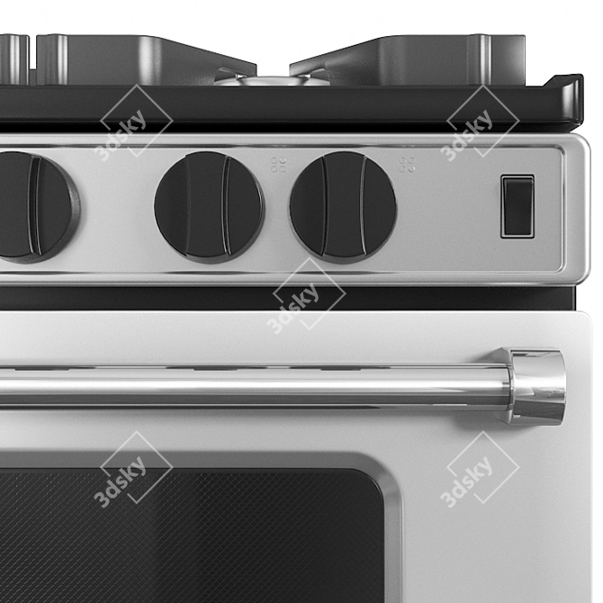 Whirlpool 5 Knob Gas Range 3D model image 5