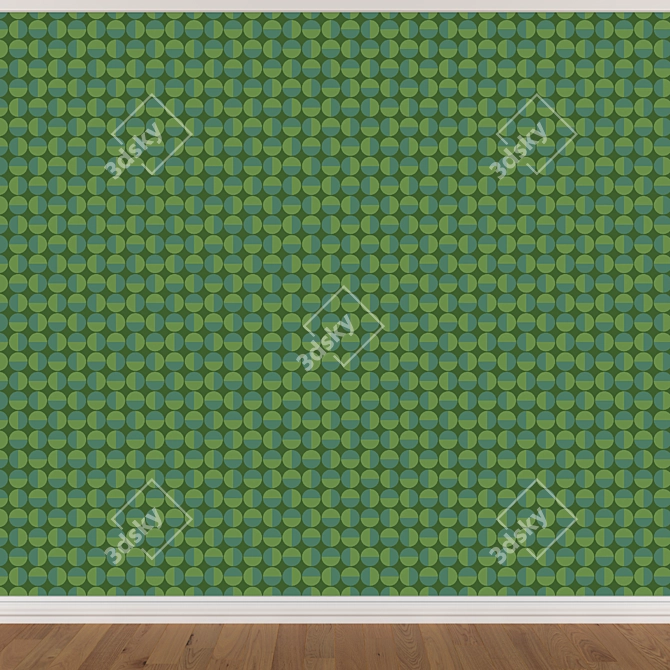 Seamless Wallpaper Set: 3 Colors 3D model image 4