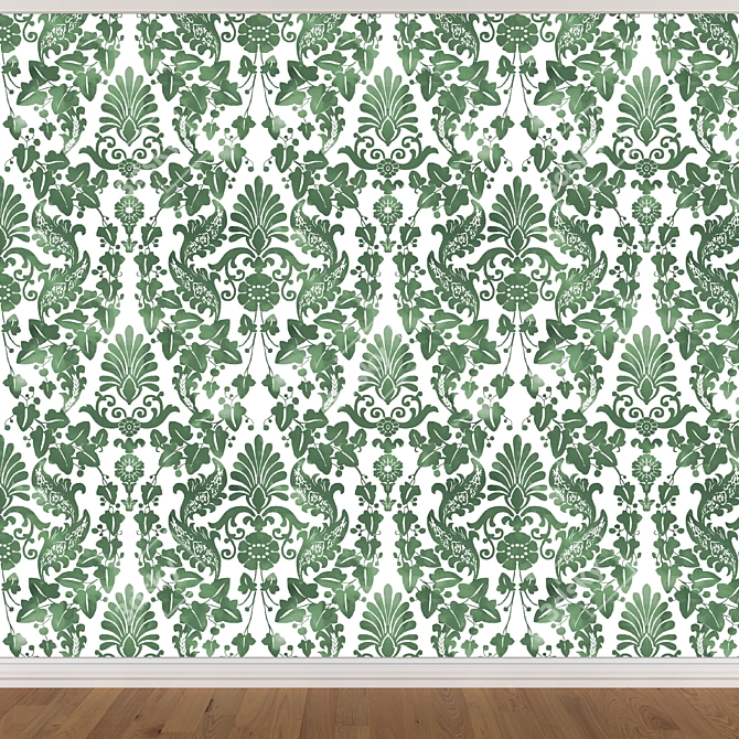 Seamless Wallpaper Set - 3 Colors 3D model image 3