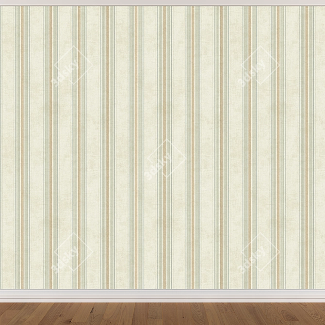 Seamless Wallpaper Set: 3 Colors 3D model image 4