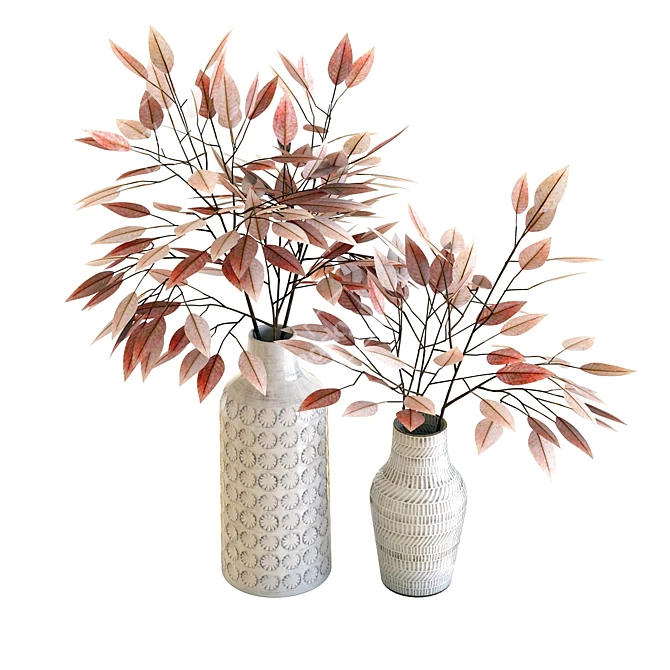 Elegant Lati and Taline Vases 3D model image 3