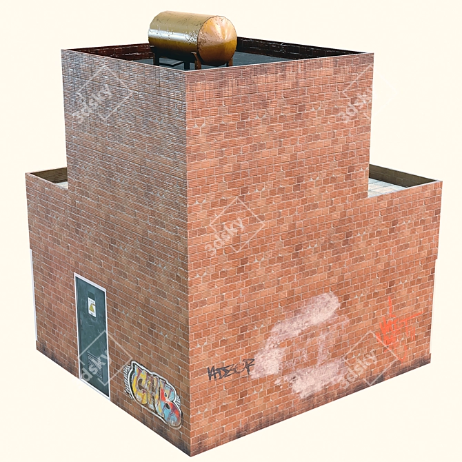 High Detail PBR Building 3D model image 3