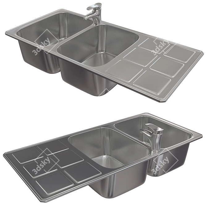 Realistic 3D Sink Model 3D model image 1